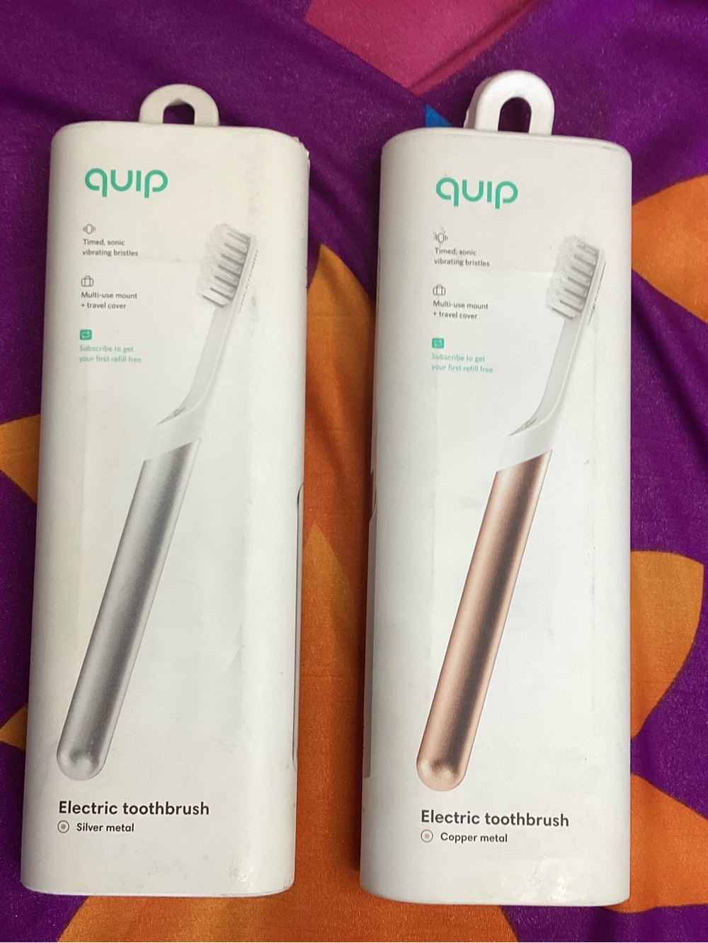 Electric Toothbrush - Silver Metal OR Copper Metal **CHOOSE ONE**
